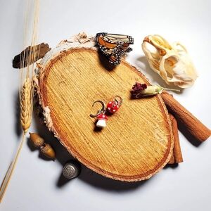 Handcrafted Red Mushroom Dangle Earrings - Cute Women's Jewelry